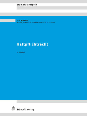 cover image of Haftpflichtrecht